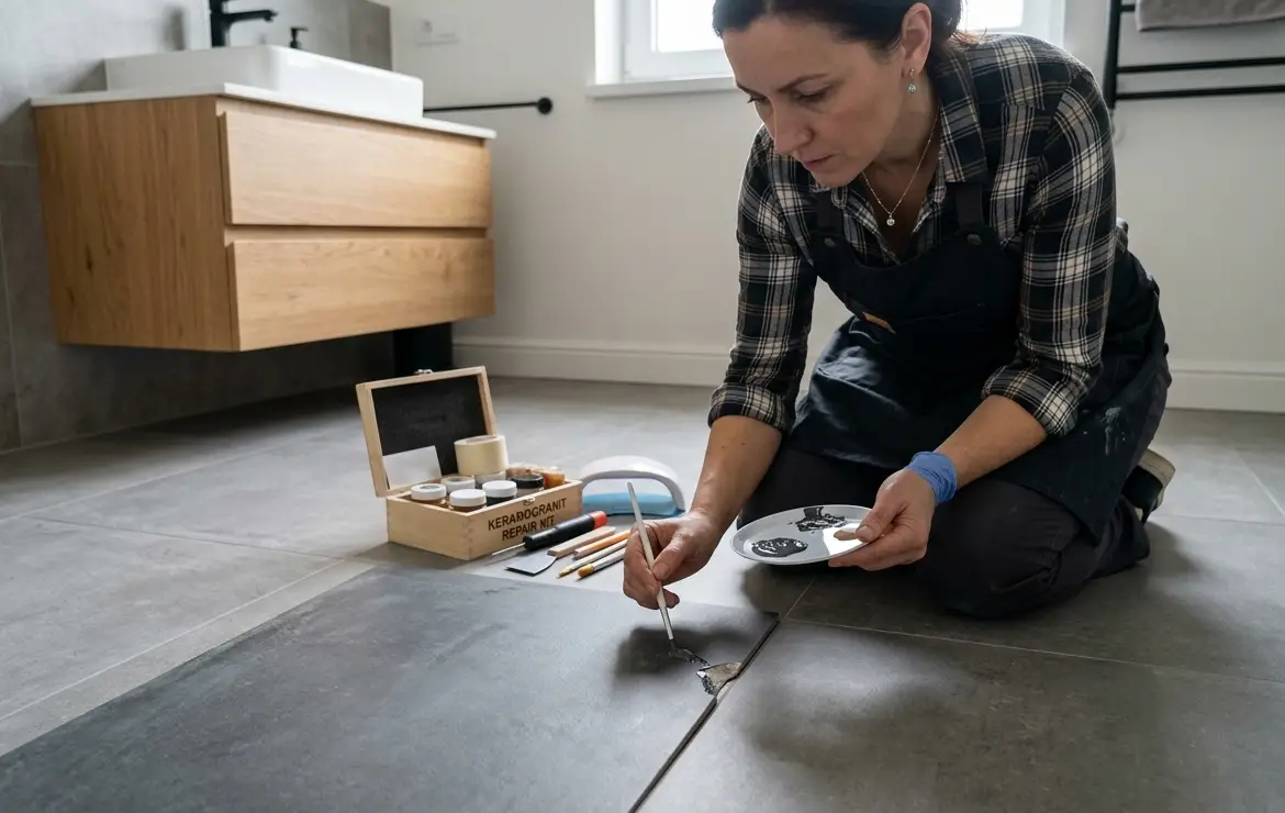 Ремонтопригодность: Можно ли убрать скол на керамограните без замены всей плиты?